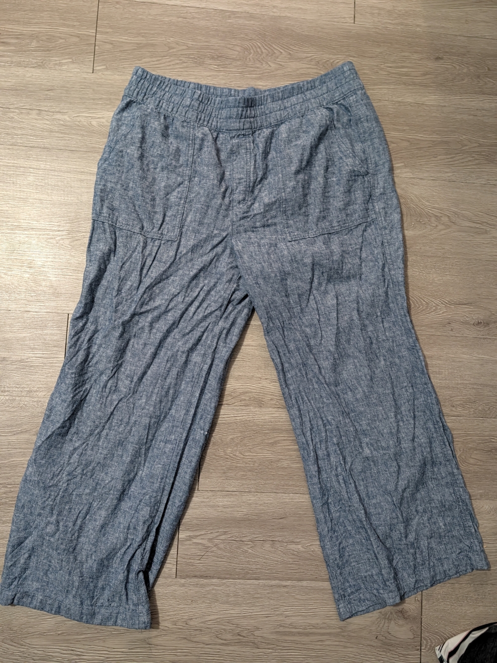 St. John's Bay Chambray-Style Wide-Leg Pants in Blue